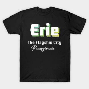 Erie Pennsylvania Yellow Text T-Shirt